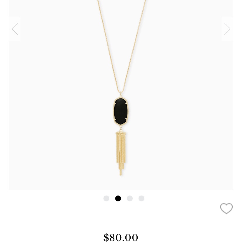 Kendra Scott Black And Gold Necklace 40$